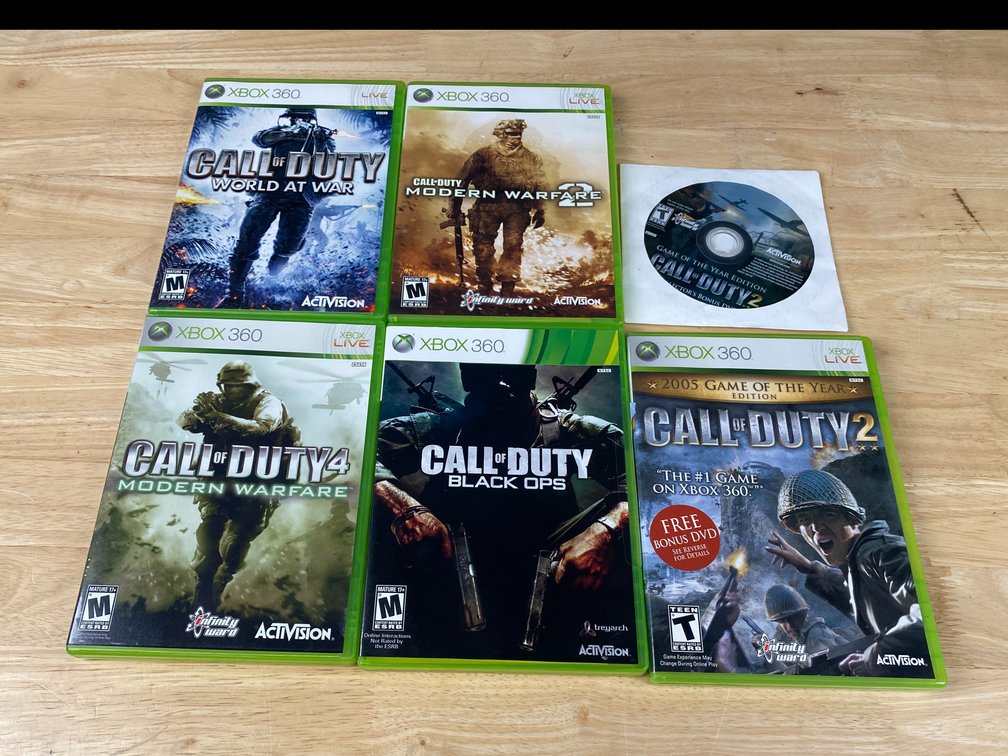 Collection of (5) Xbox 360 Live Games and (1) Bonus DVD
