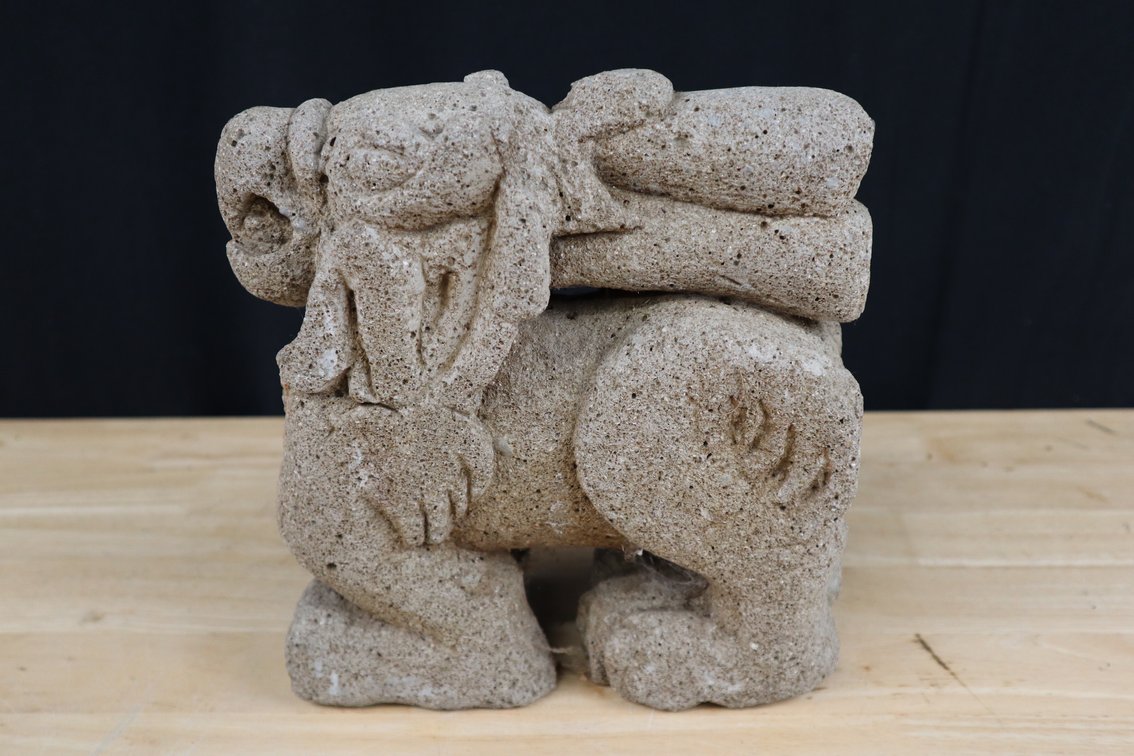 Antique Concrete Gargoyle Effigy