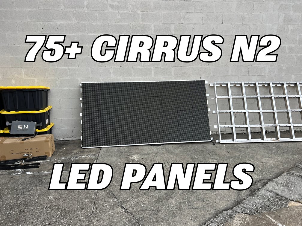 Cirrus LED N2 LED WALL with 75+ Panels (more in tubs), LED frames, Rigging, Cables and More