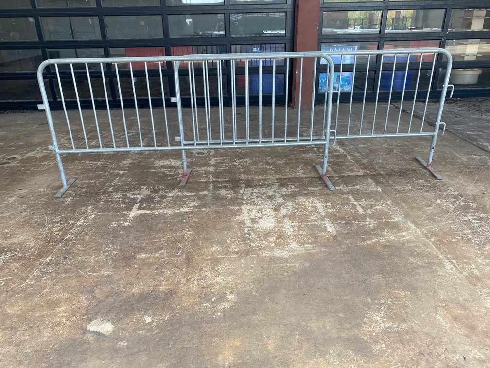 (2) Heavy Duty Interlocking Steel Barricade