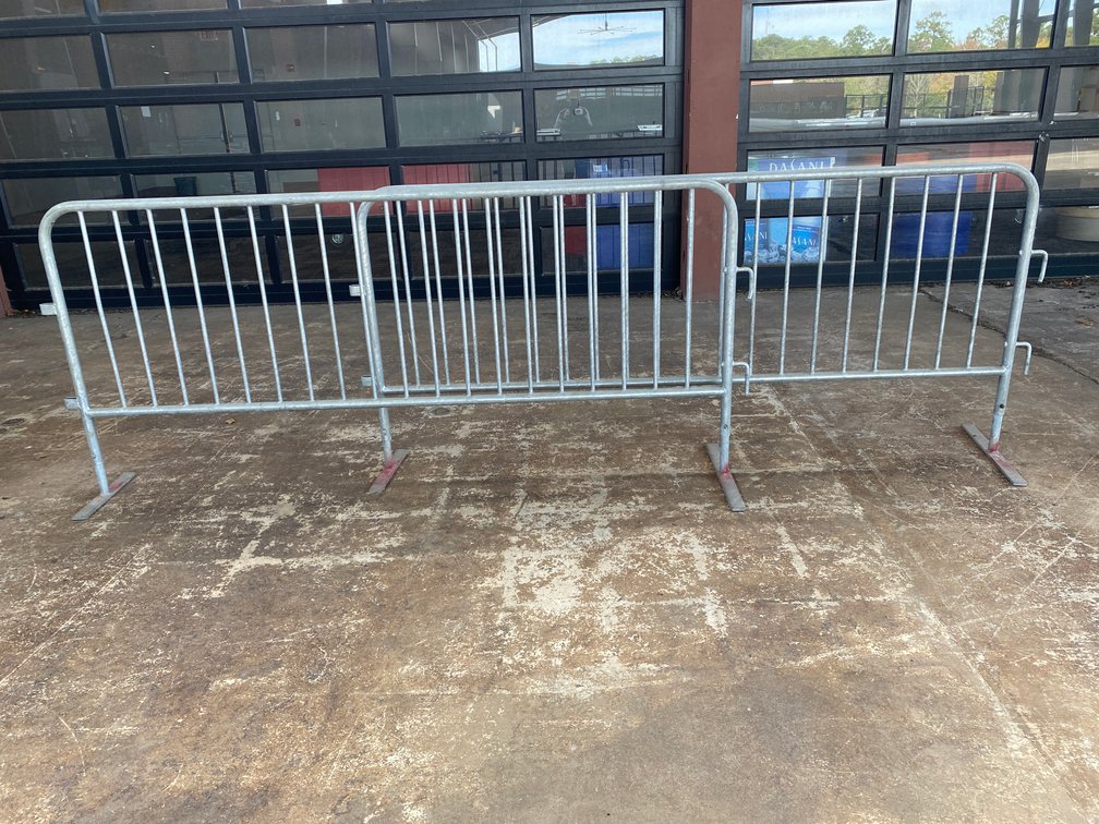 (2) Heavy Duty Interlocking Steel Barricade