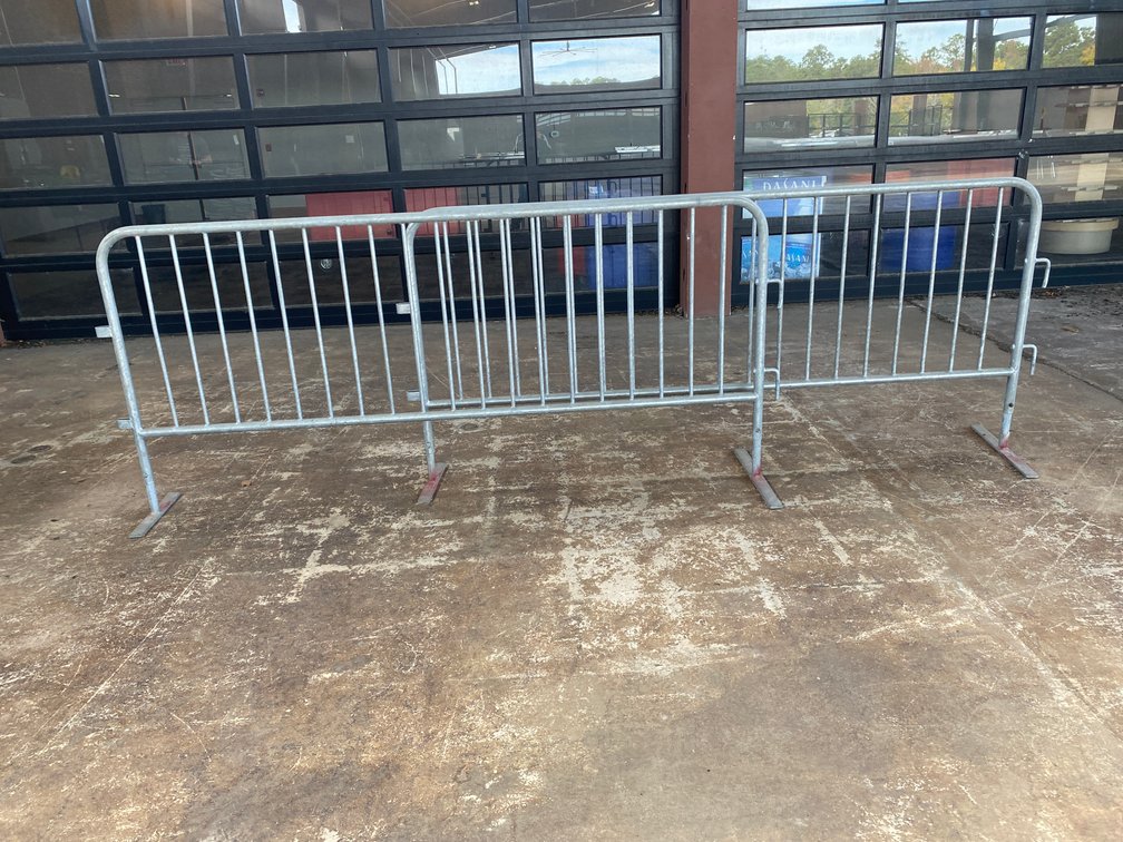 (2) Heavy Duty Interlocking Steel Barricade
