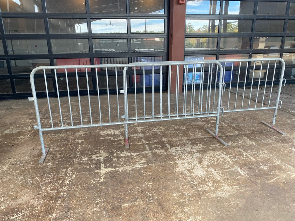 (2) Heavy Duty Interlocking Steel Barricade
