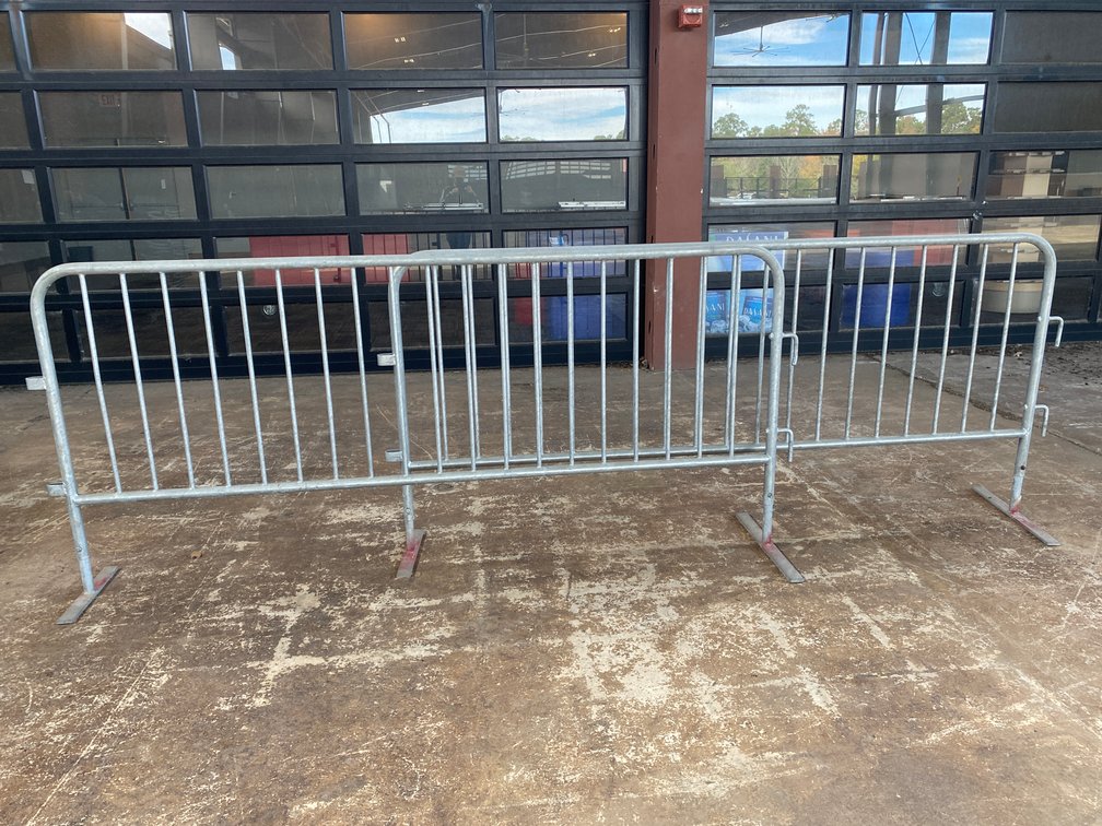 (2) Heavy Duty Interlocking Steel Barricade