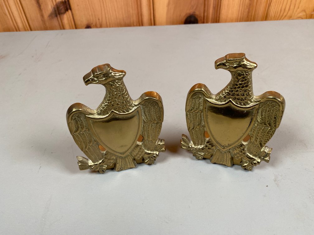 Pair of Brass Andrea By Sadek Eagle Themed Bookends 