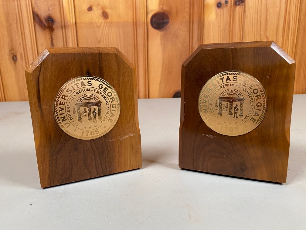 University of Georgia Wooden Bookends