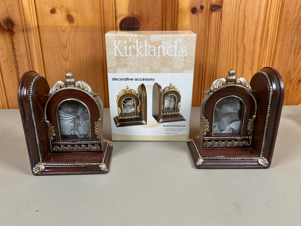 Kirkland's Picture Frame Ornate Bookends In Original Box