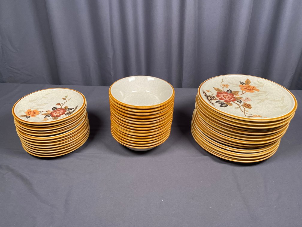 Collection of (42) Mikasa Oriental Classics Dining Ware Including Dining Plates, Bread Plates and Salad Bowls Matches Lot 163 