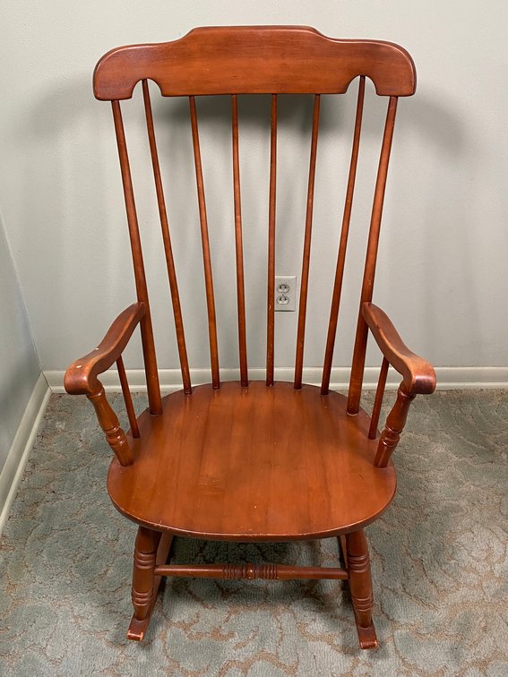 Vintage 1963 Wooden Rocking Chair