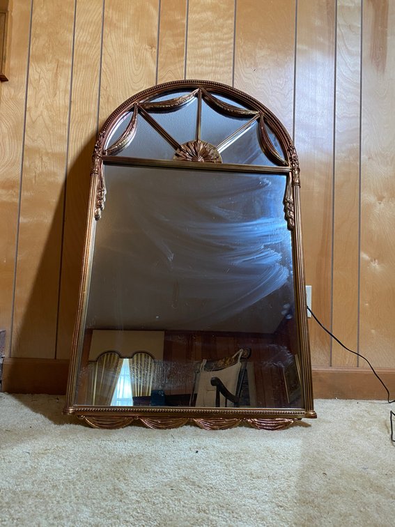 Vintage Gold-Toned Mirror