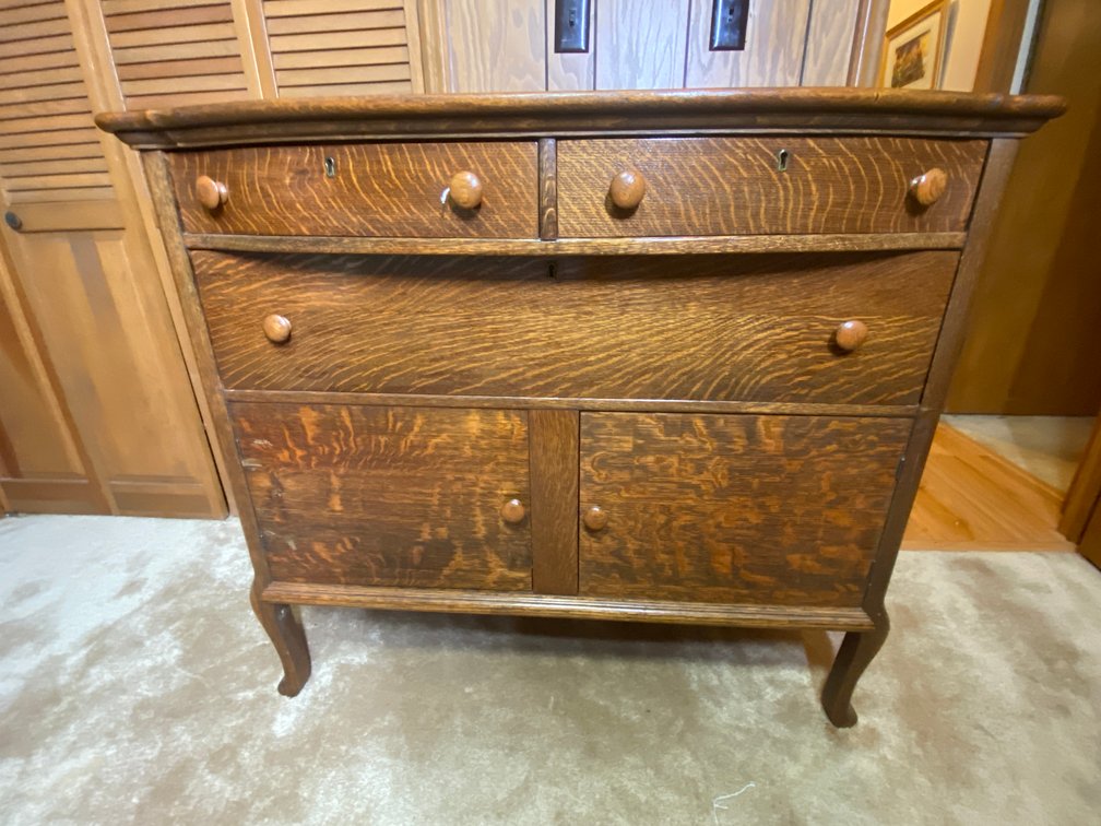 Antique Oak Buffet-Dresser-Server