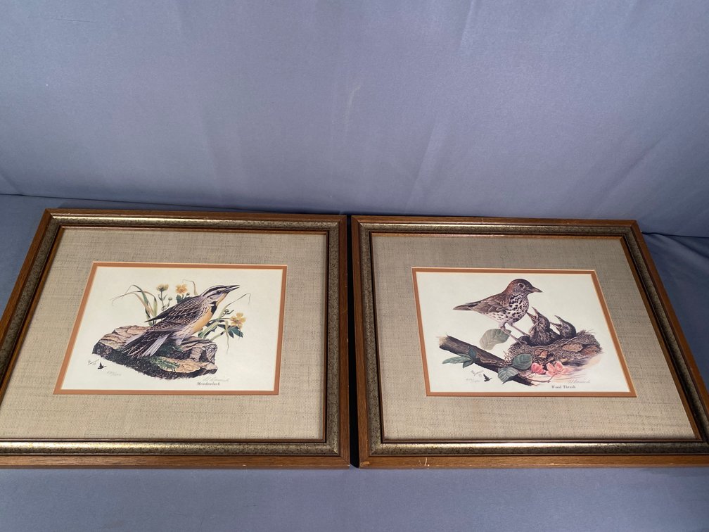 (2) Signed Al Dornisch Signed Prints, "The Meadowlark" and "The Woodthrush"