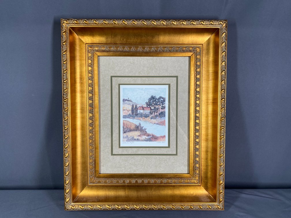 Framed and Matted Print "Settembre Regalo" Signed by Artist