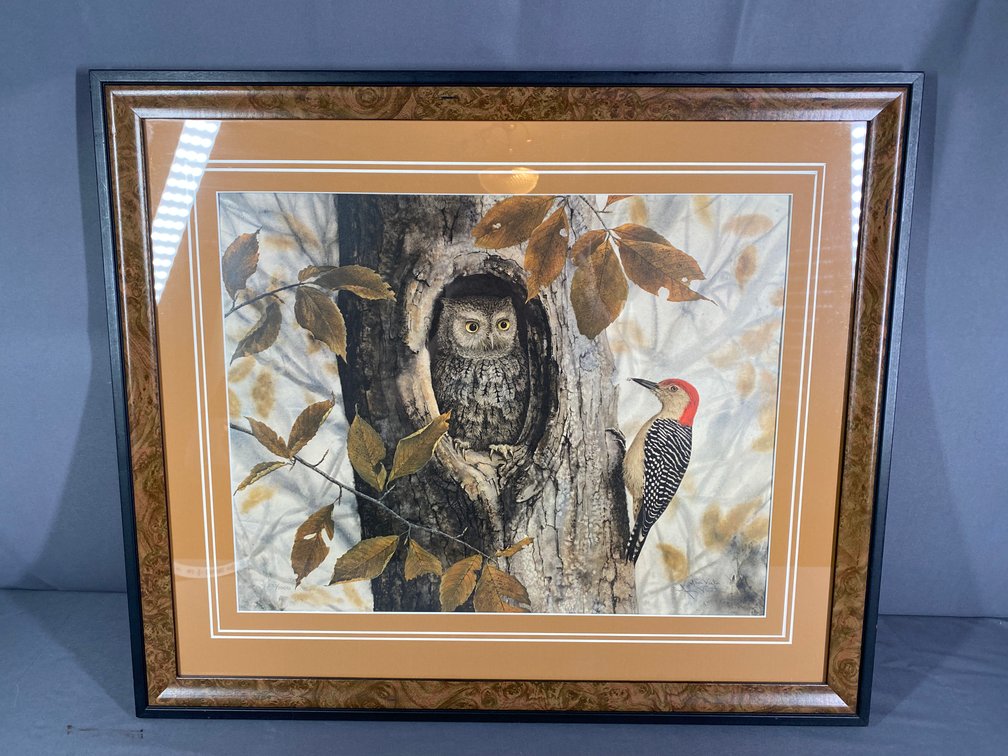 Framed and Matted Limited Edition Print, "Knock, Knock\uFFFd Who, Who, Who's There" Signed by Artist Gene Vietro
