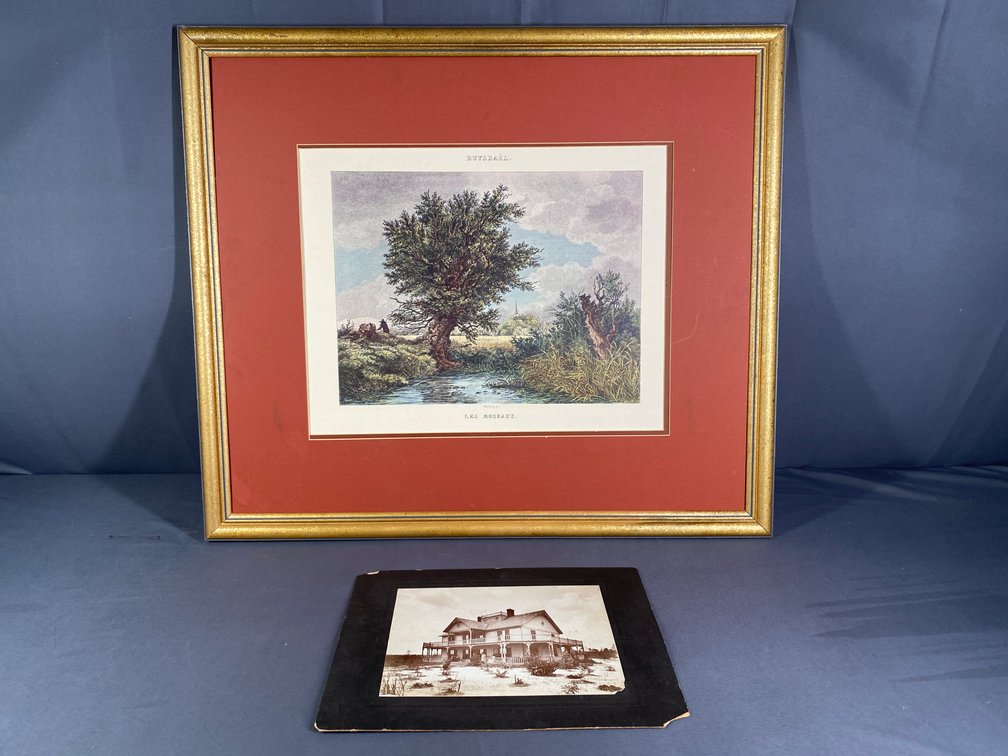 Framed Print "Ruysadul" Les Roseaux, (1) Antique Photograph