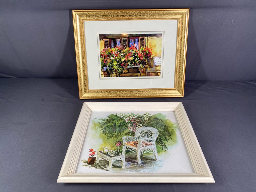 (2) Framed Floral Themed Prints