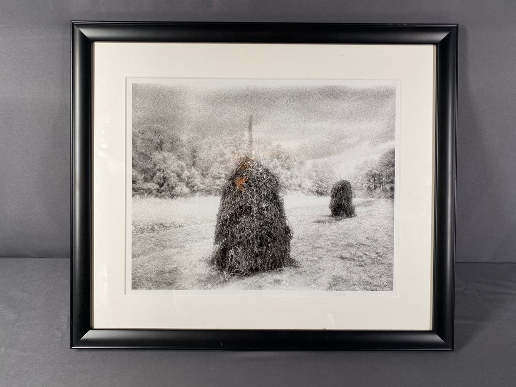 Black and White Framed and Matted Photograph Original Art Signed by Artist Bob Parker of Leary GA