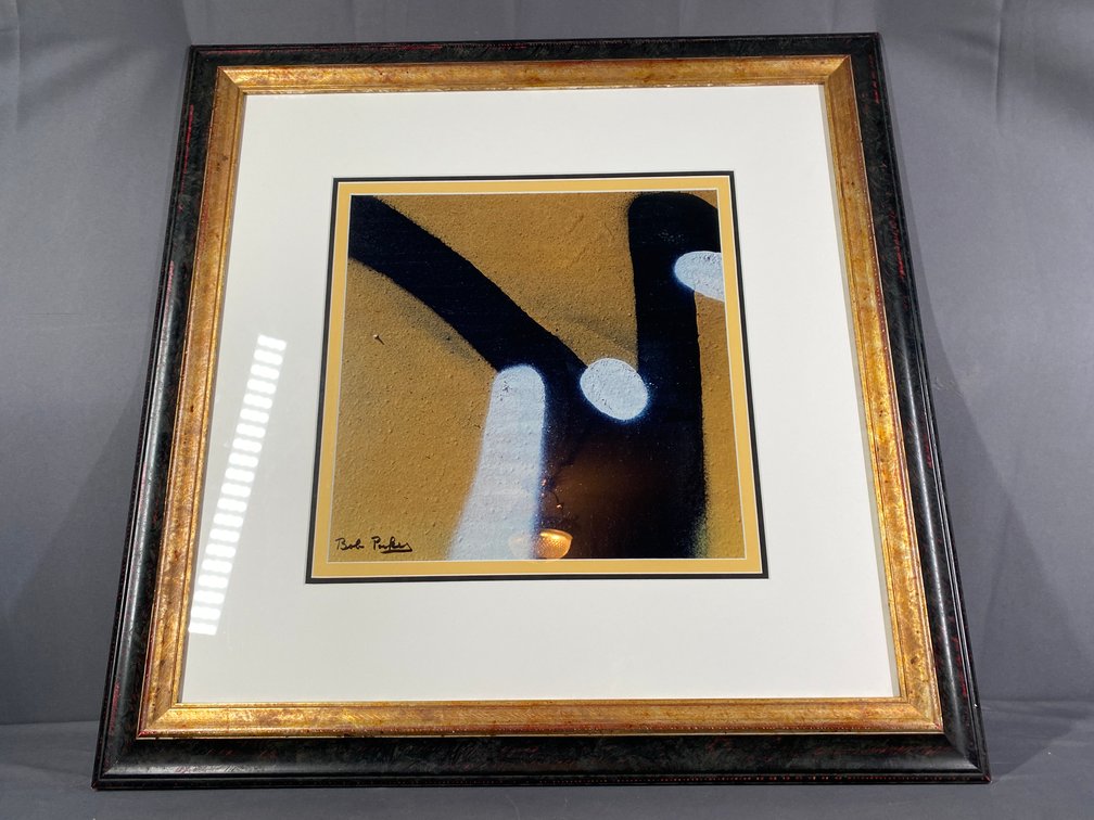 Framed and Matted Colored Photograph Original Art Signed by Artist Bob Parker