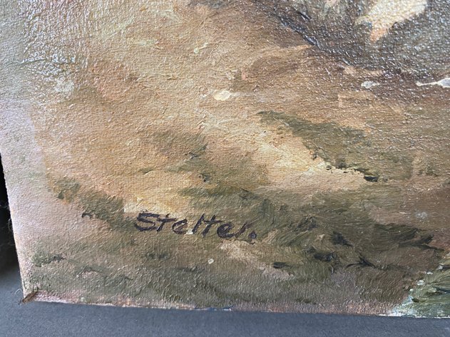 Image for (2) Signed Original Oil on Canvas Landscape Scenes Signed by Artist Stelton
