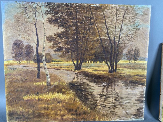 Image for (3) Original Oil on Canvas Wall Art, (2) Signed by Artist Stelter