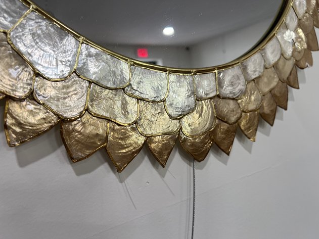 Image for Anthropologie Penny Ombre Capiz Mirror