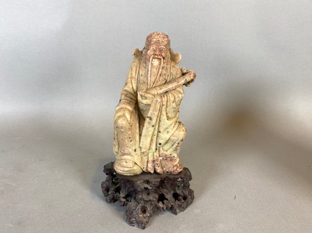 Image for Vintage Chinese Soapstone Deity