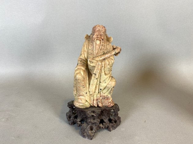 Image for Vintage Chinese Soapstone Deity