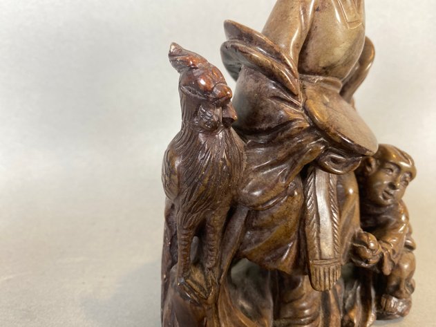Image for Vintage Hand Carved Chinese Boxwood Figurine