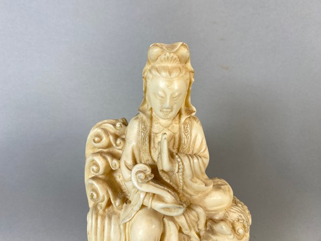 Image for Vintage Hand Carved Figure of Goddess of Peace