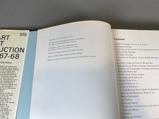 Image for Sotheby's Art at Auction 1967-68 and First Edition Copy of  A History of American Marine Painting 1968 by John Wilmerding