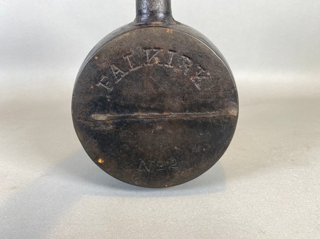 Image for Antique Cast Iron Tea Pot and 7 lb Cast Iron with Iron Rest