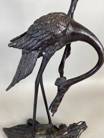 Image for Meiji Early 20th Century Japanese Shokudai Bronze Candlestick