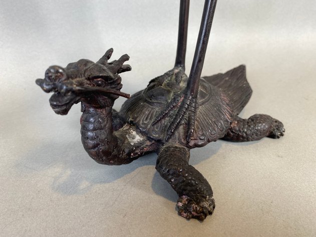 Image for Meiji Early 20th Century Japanese Shokudai Bronze Candlestick