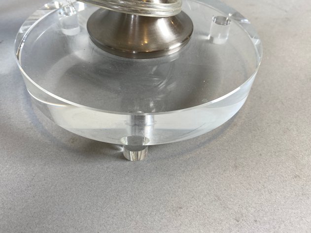 Image for (2) Lucite and Brushed Aluminum Table Lamps