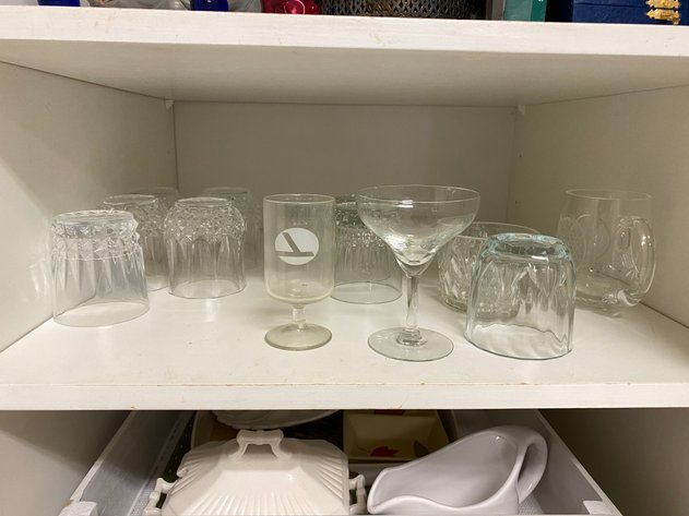 Image for Contents of Kitchen Cabinet Including (4) Shelves