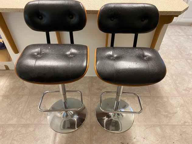 Image for MCM Adjustable Height Chrome Barstools