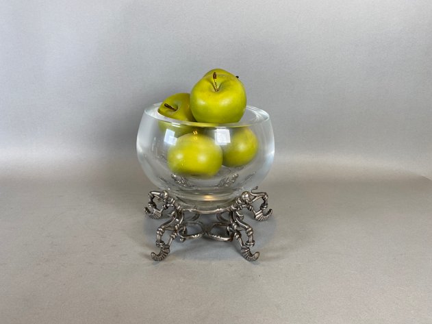 Image for Crystal Bowl/Pewter Pedestal