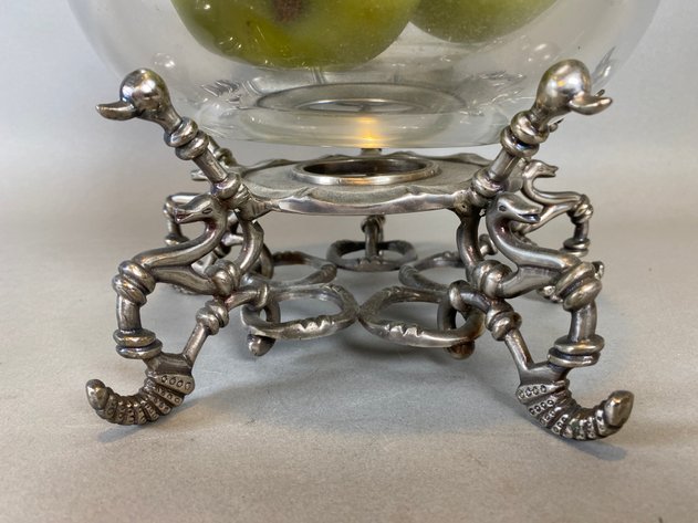 Image for Crystal Bowl/Pewter Pedestal