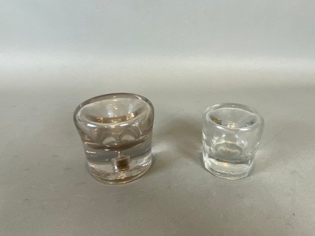 Image for Antique Victorin Style Double Inkwell Desk Set, Glass Inkwells & Miniature Gramophone Pencil Sharpener