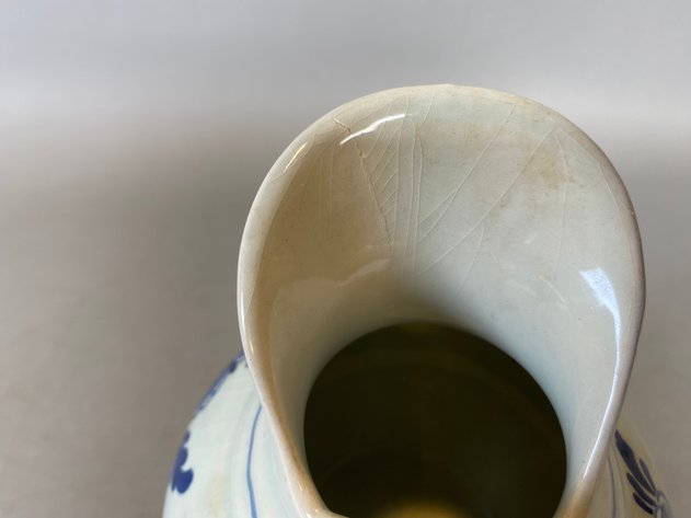 Image for Collection of Antique Blue & White Bowls, Cups & Saucer, Pitchers & More Including Delft, Flow Blue & Blue Willow