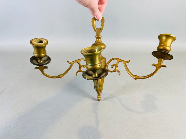 Image for (2) Brass Wall Sconces
