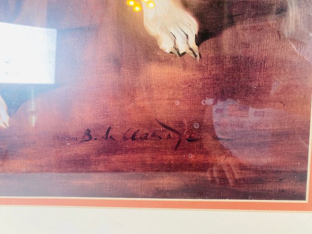 Image for Framed and Signed Print of Whippet