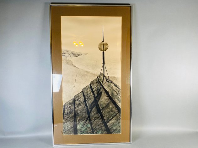 Image for Large Framed Reproduction Photograph of Lightning Rod By Andrew Wyeth