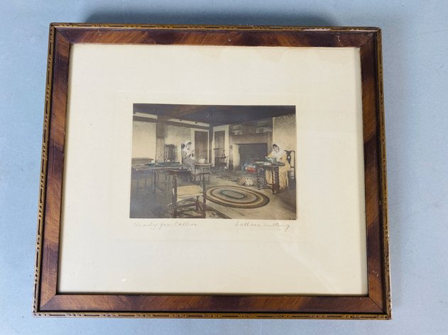 Image for Antique Framed and Signed Wallace Nutting Print, 