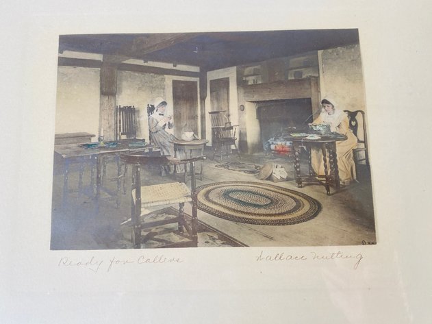 Image for Antique Framed and Signed Wallace Nutting Print, 