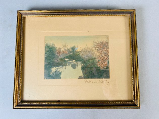Image for Antique Framed and Signed Wallace Nutting Print