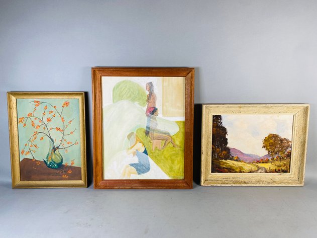 Image for (3) Original Works of Art Done on Board, (1) Signed by Artist