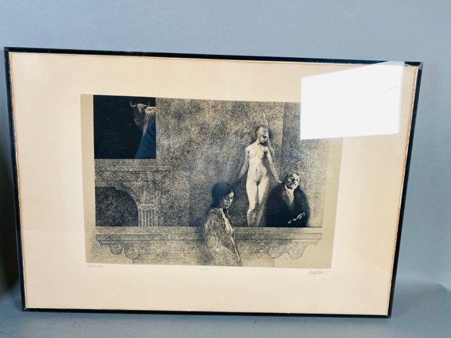 Image for (2) Antique Black and White Prints, Both Signed by Artist, (1) Printer's Proof