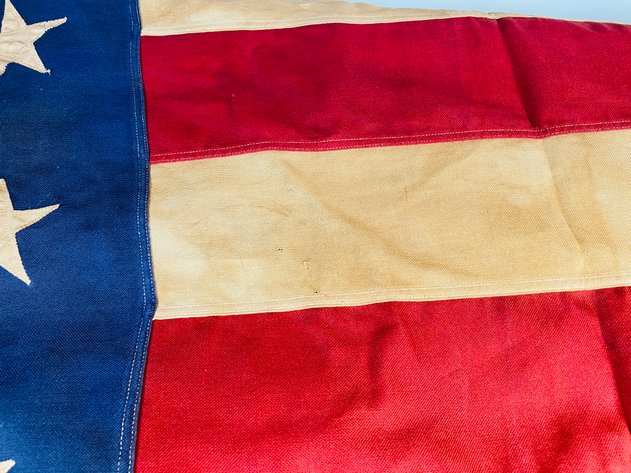 Image for Vintage 50 Star United States American Made Cotton Bunting Flag Made in the USA