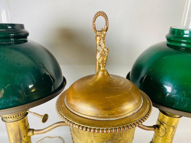 Image for Converted Double Student Oil Lamp
